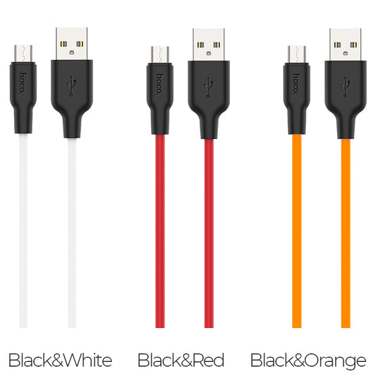 X21 Plus Silicone charging cable for Micro(L=1M)